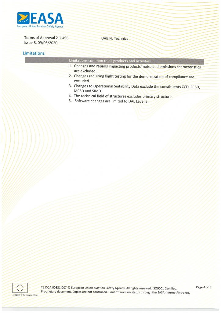 Certificates – FL Technics